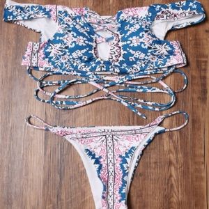 off the shoulder bikini